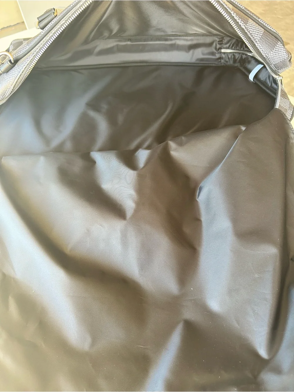 Journeyman Checkerboard Convertible Garment Bag - Black/Grey NWOT